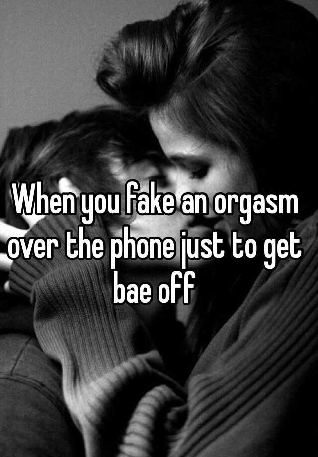 Phone orgasm